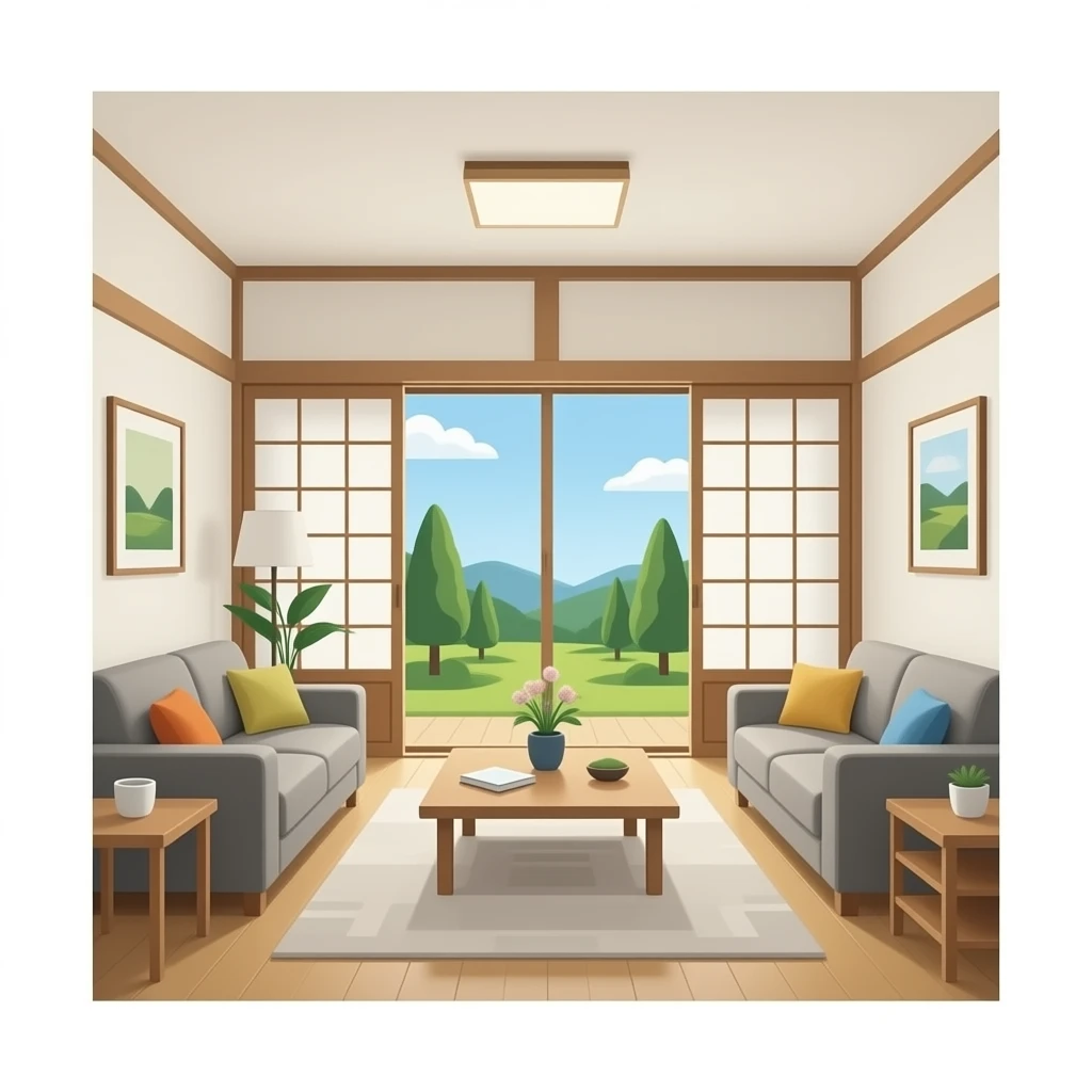 livingroom modern japan home emoji