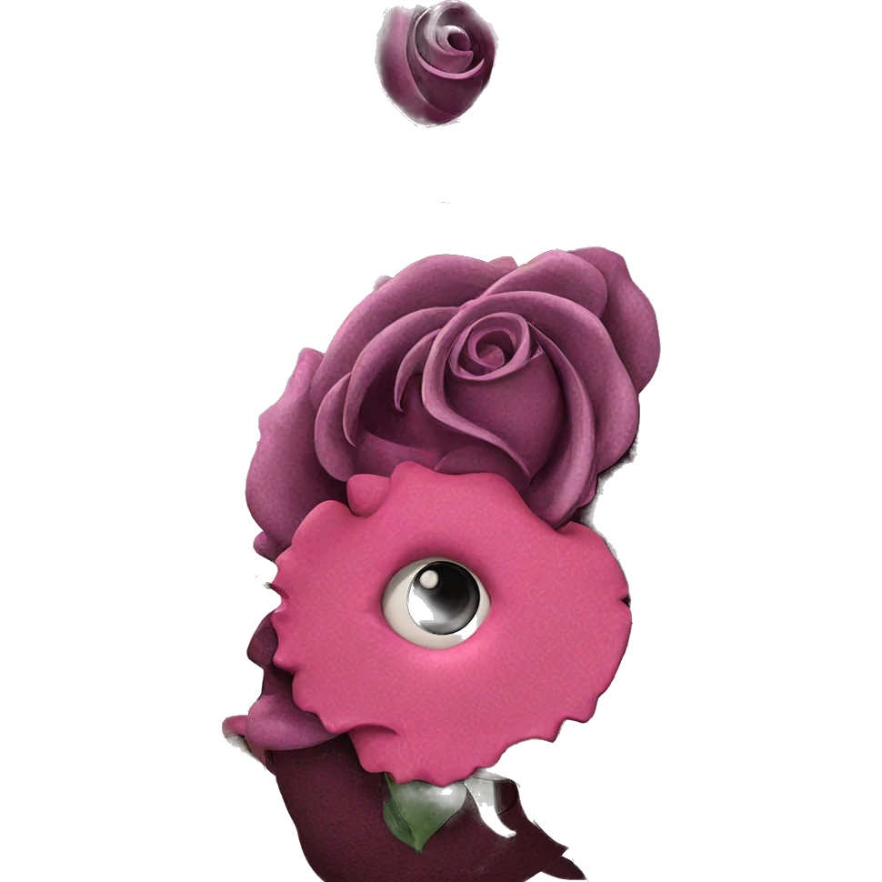 pink rose in coffee cup emoji