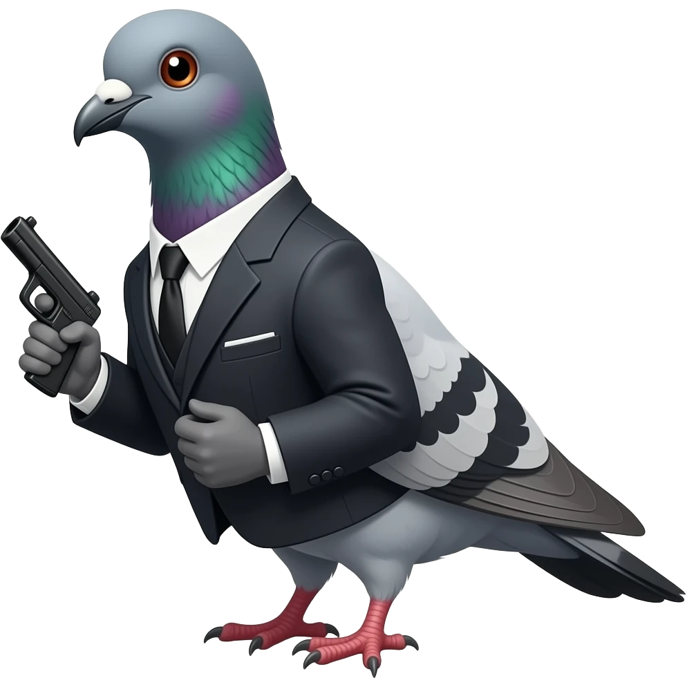 spy + pigeon emoji