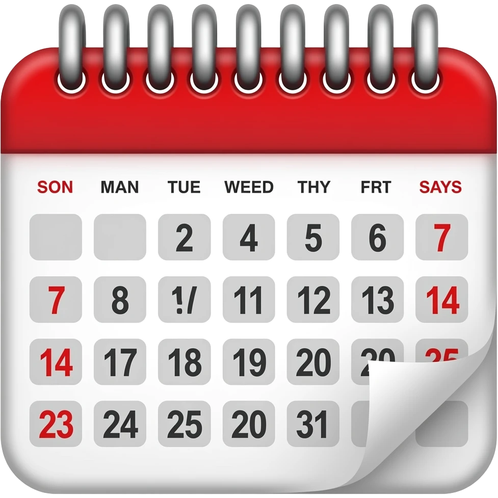 calendario pasando los dias emoji