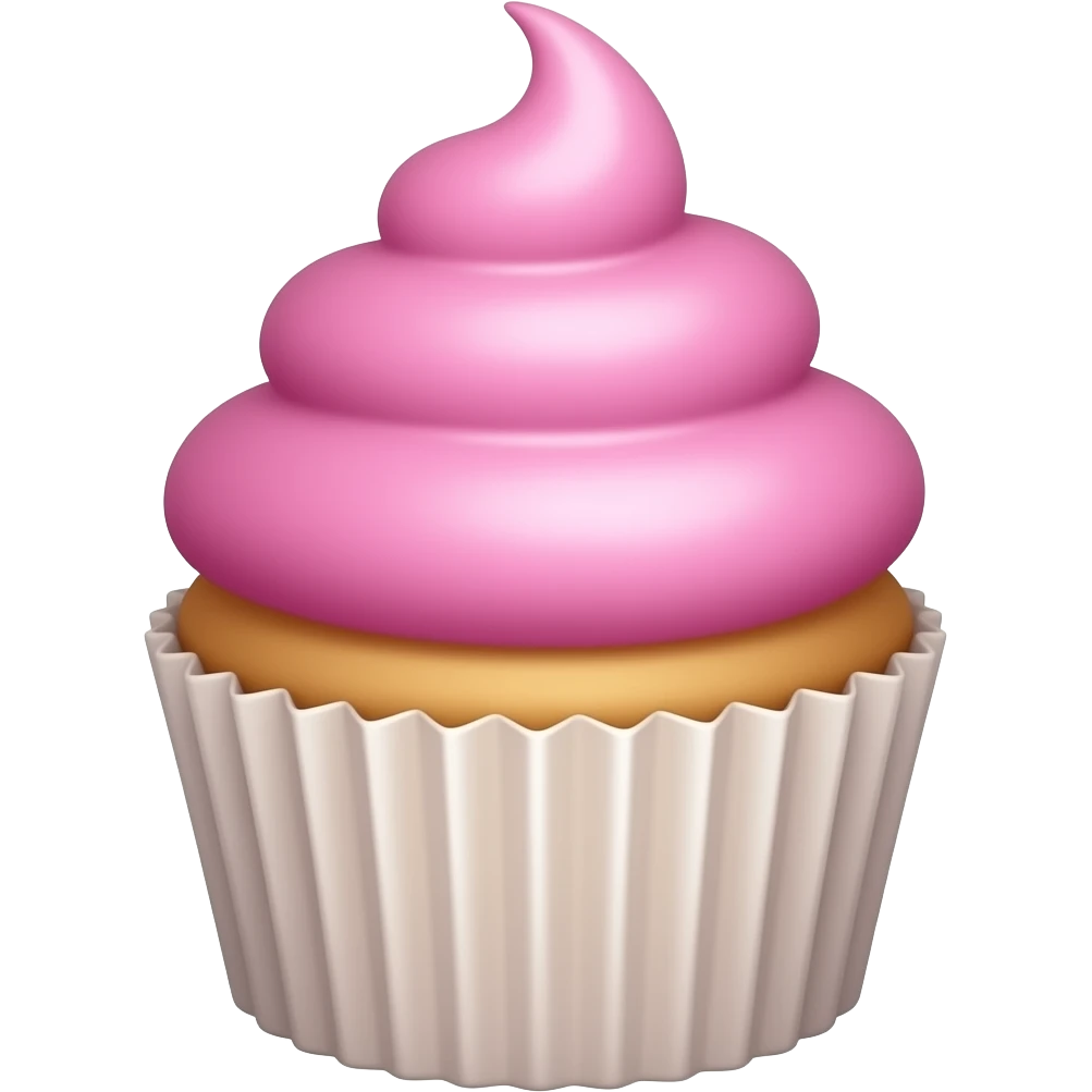 Cupcake with pink icing emoji