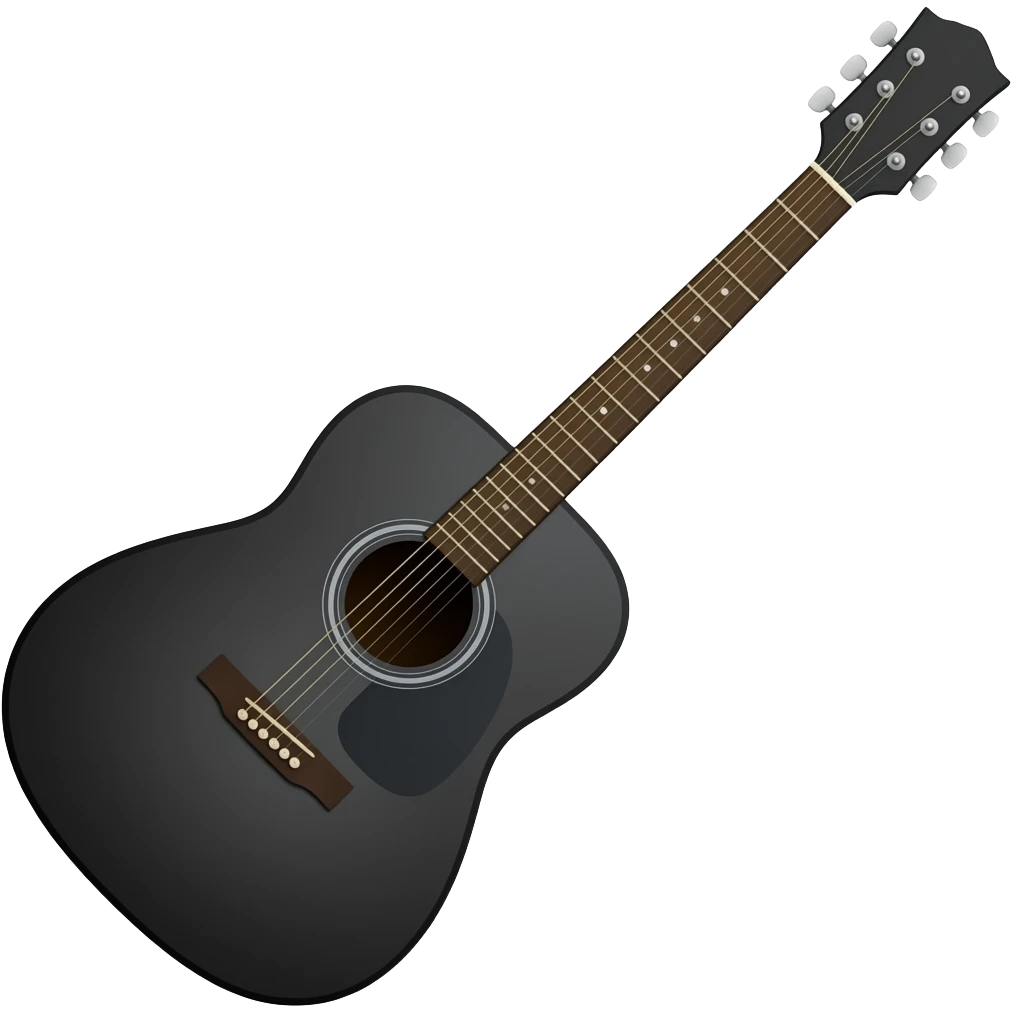 Black guitar imoji emoji