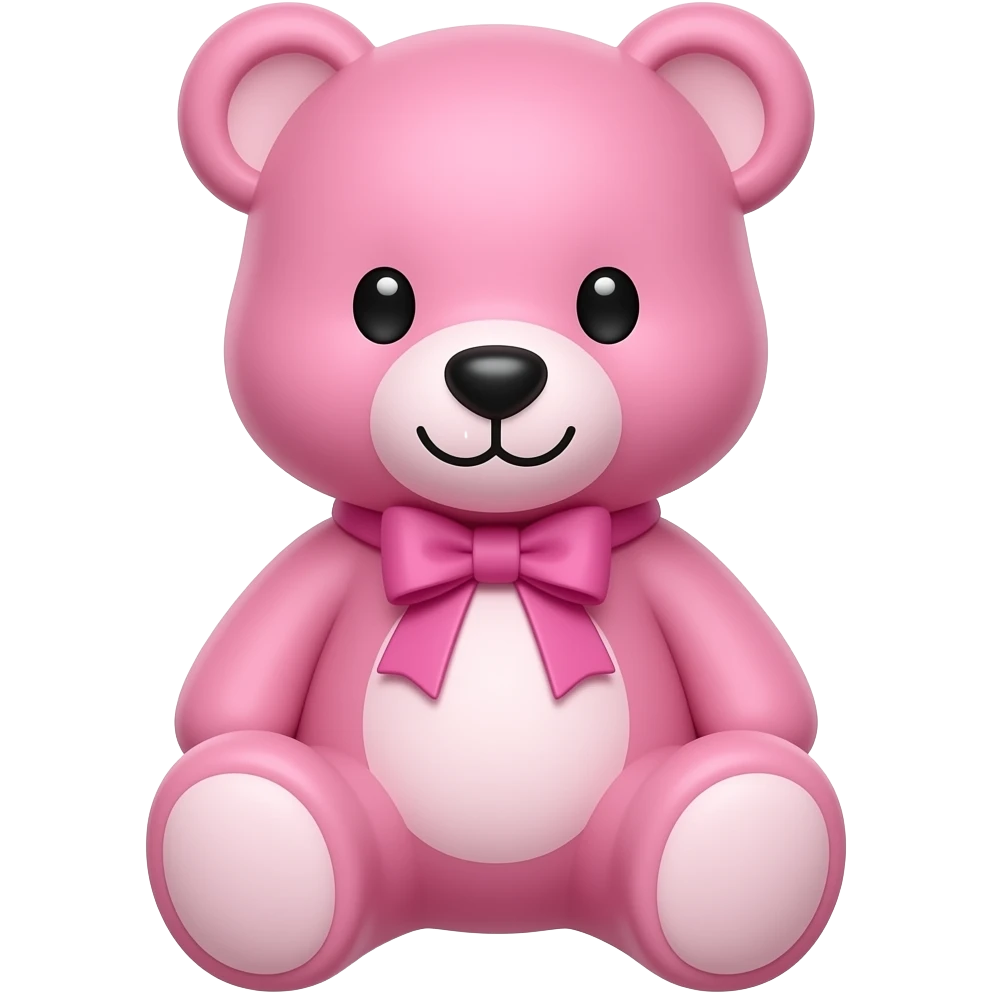 Pink teddy emoji full size emoji
