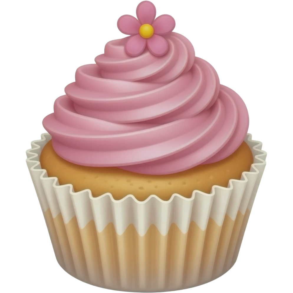 Cupcake with pink icing emoji