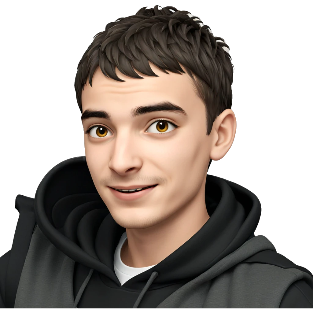 smiling boy in hoodie emoji