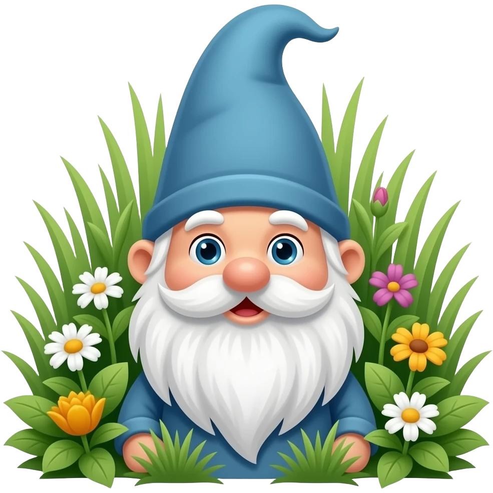 Nain de jardin, fond png emoji