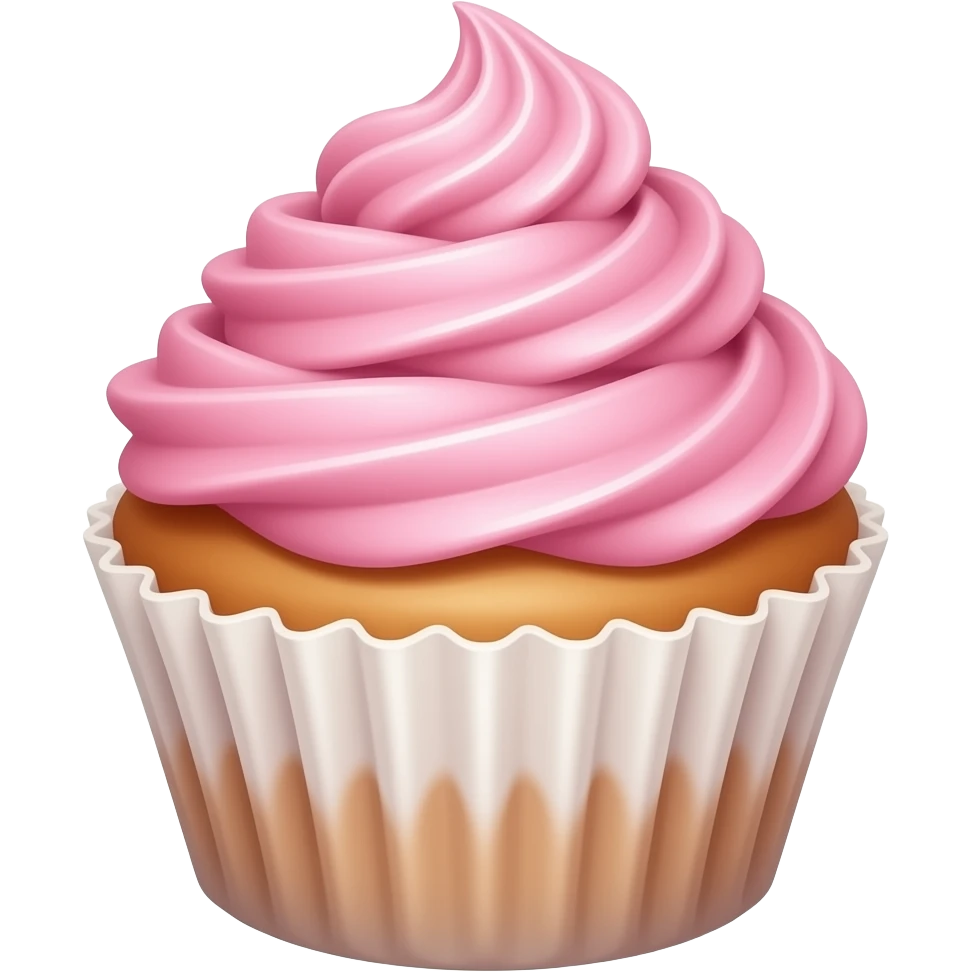 Cupcake with pink icing emoji