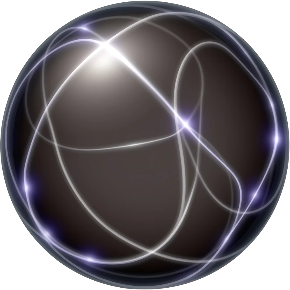 magic ebony orb with deep glow inside - circular icon copy/paste emoji