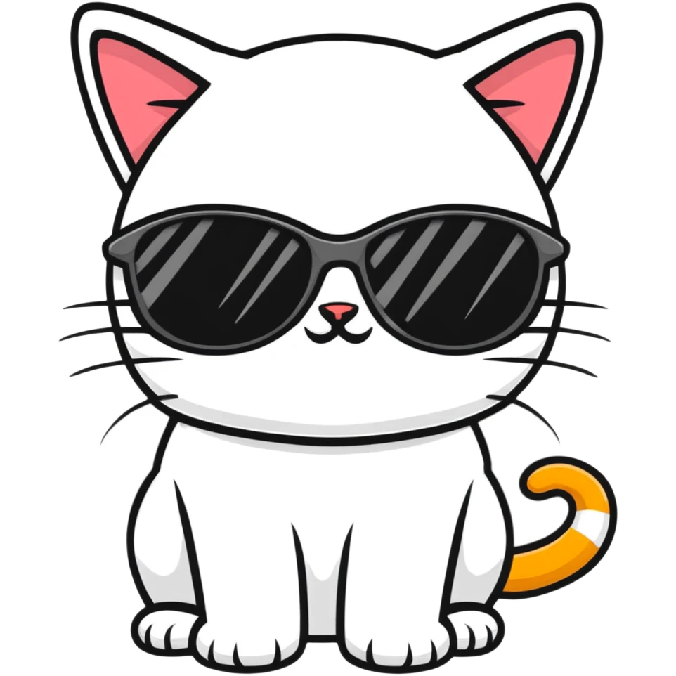 cat weating sunglasses emoji