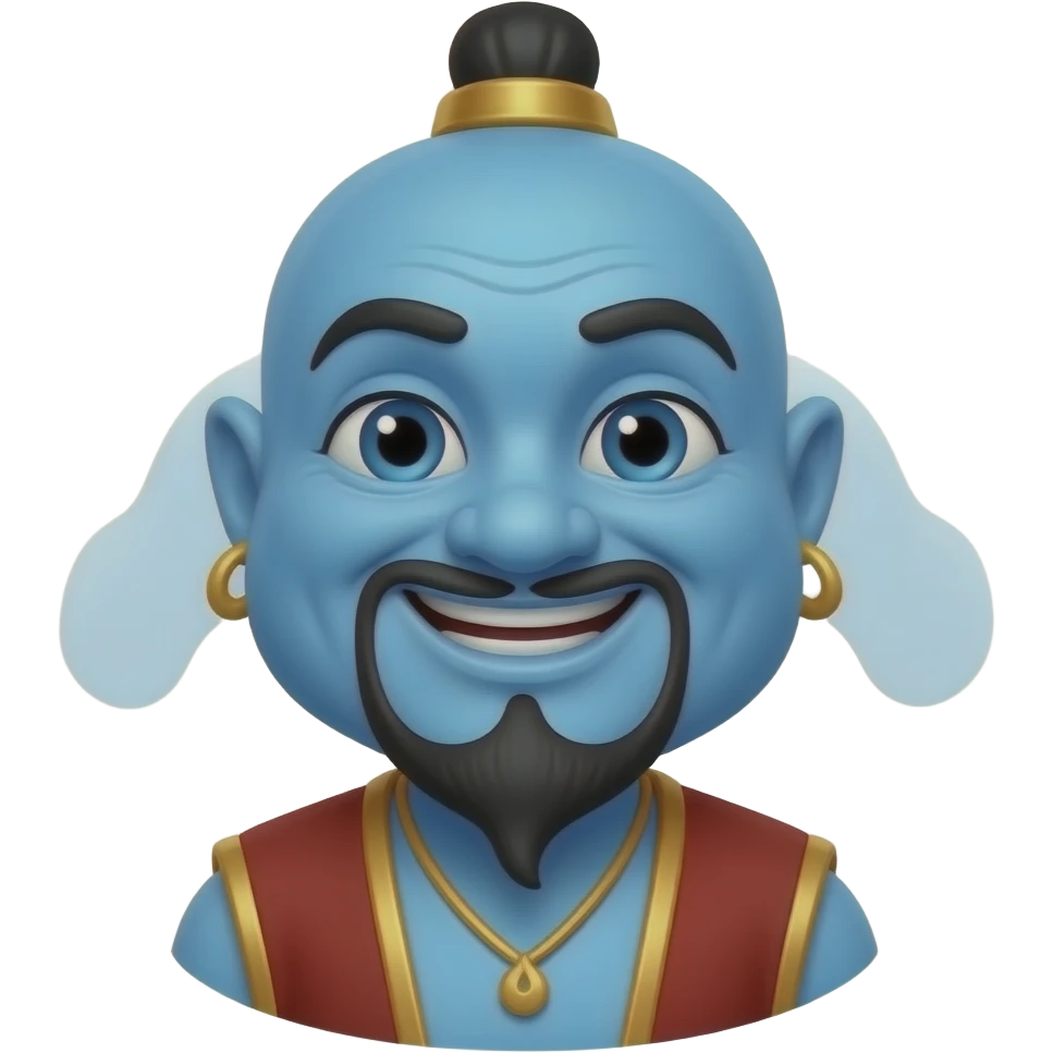 Red Aladdin genie emoji