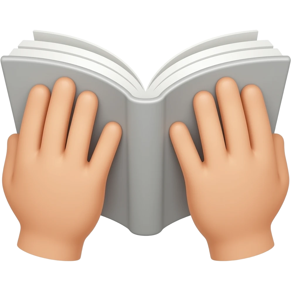 Ek hath mein pakdi Hui kitab ka emoji bnao donon hathon se pakdi Hui kitab emoji