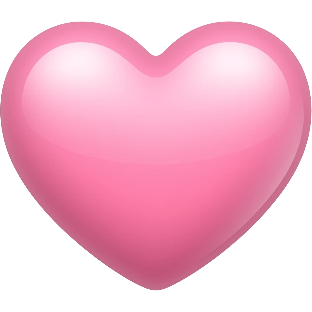 Soft pink heart emoji