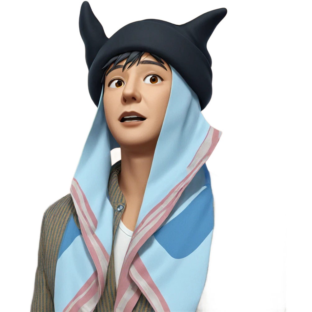 stylish solo male portrait emoji