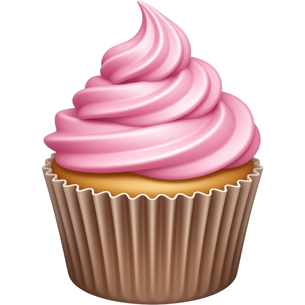 Cupcake with pink icing emoji