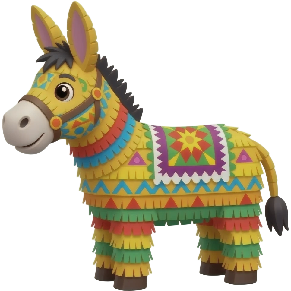 animated colorful mexican donkey pinata emoji