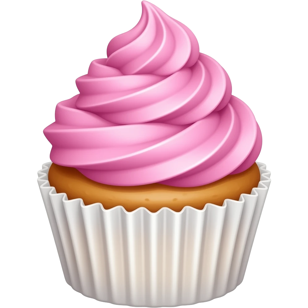 Cupcake with pink icing emoji