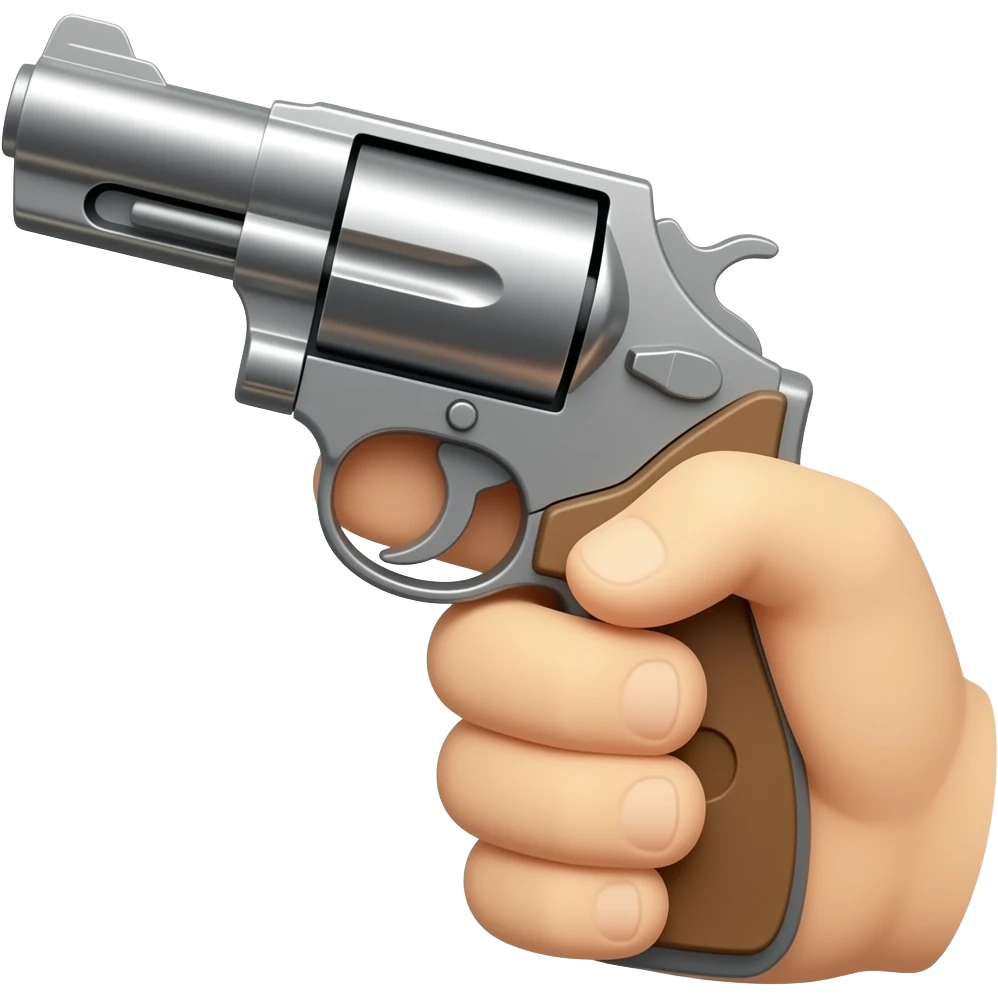 Seña de pistola con las manos emoji