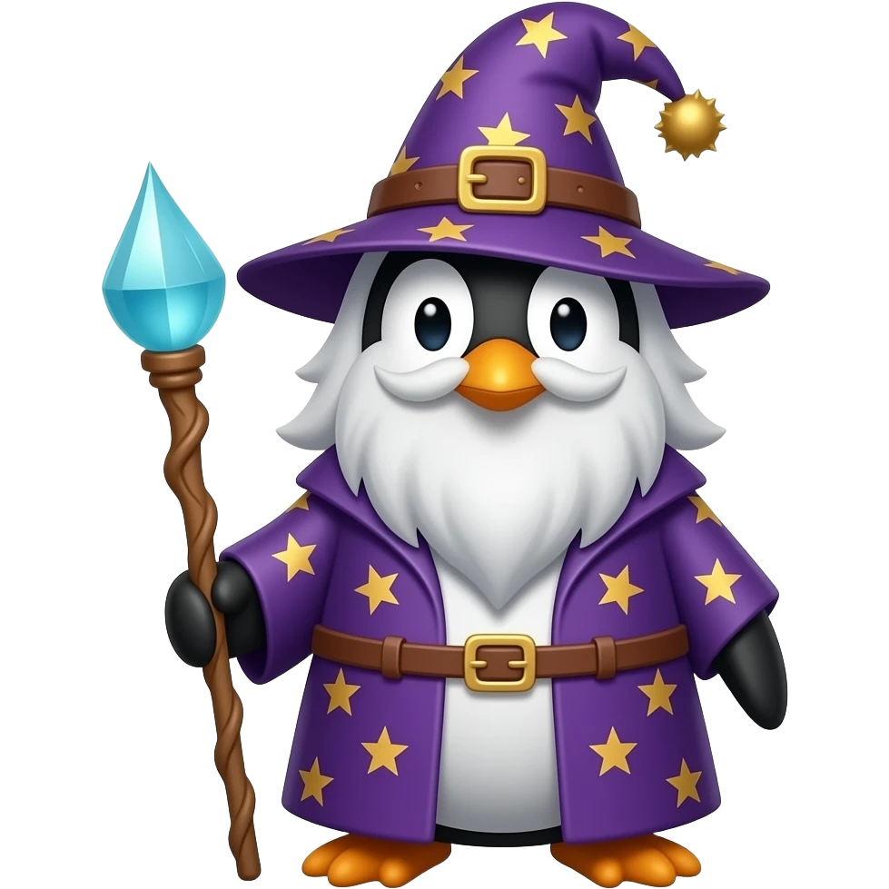 Penguin Wizard emoji