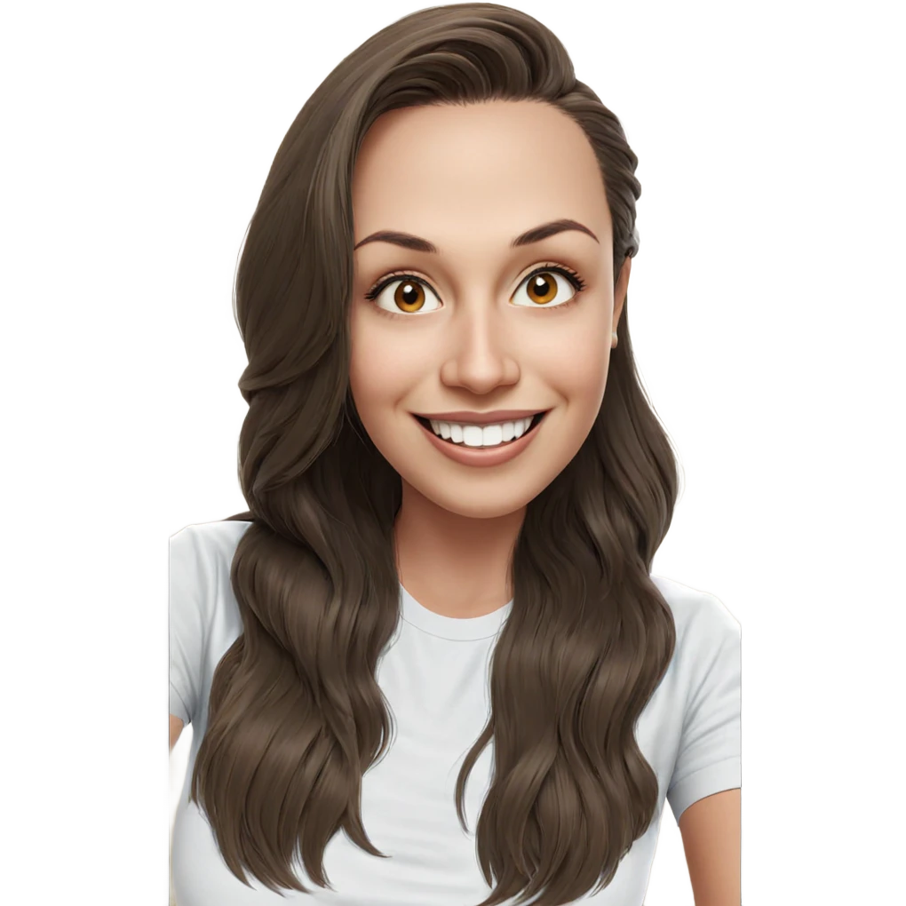 smiling girl with long hair emoji