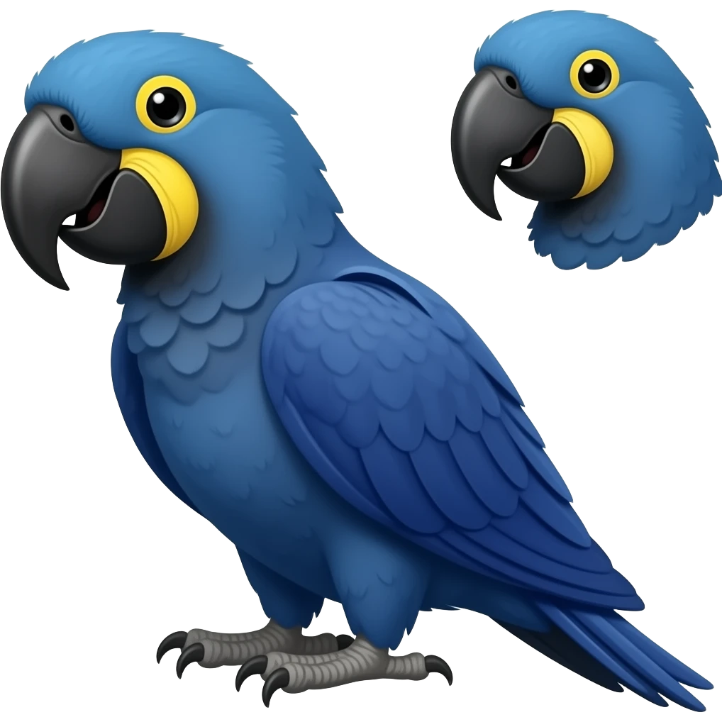 Faça uma arara azul escuro emoji