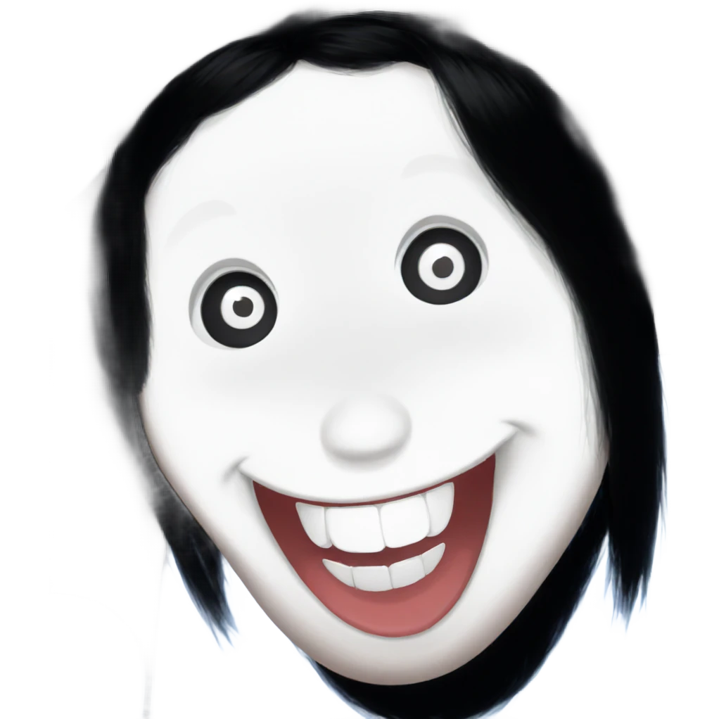 smiling horror parody character emoji