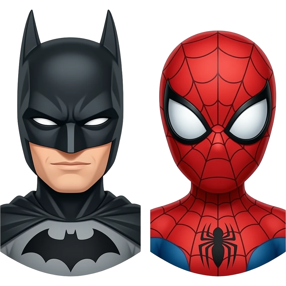 batman and spiderman emoji