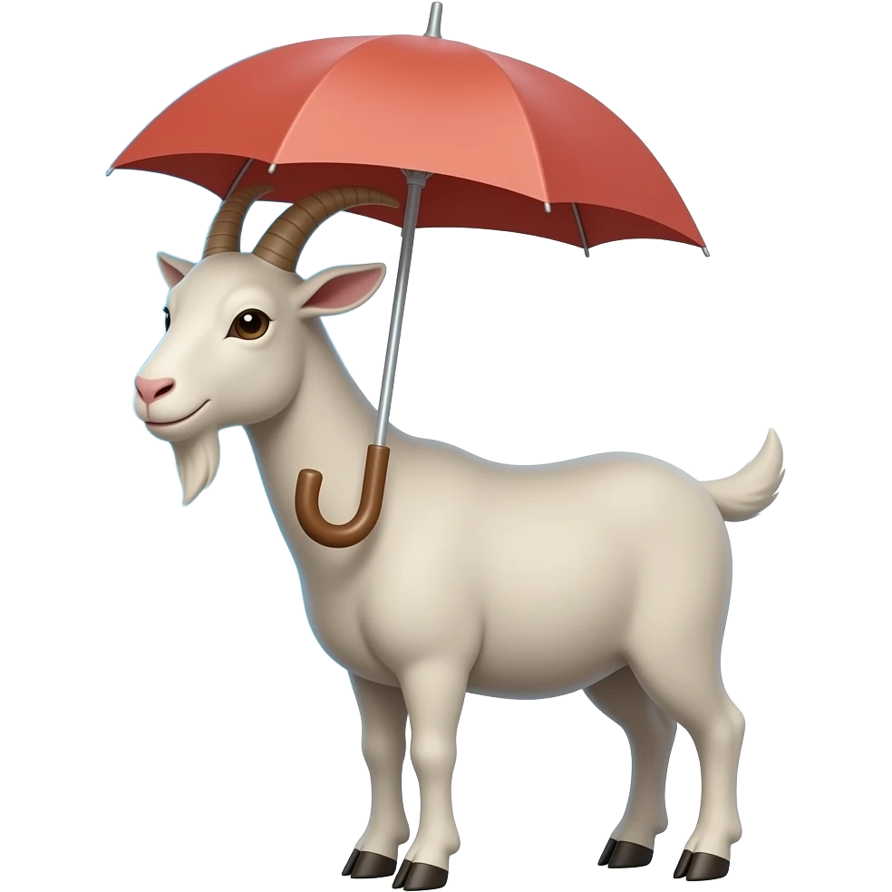 goat holding umbrella in front of a 4 day weather forcast emoji