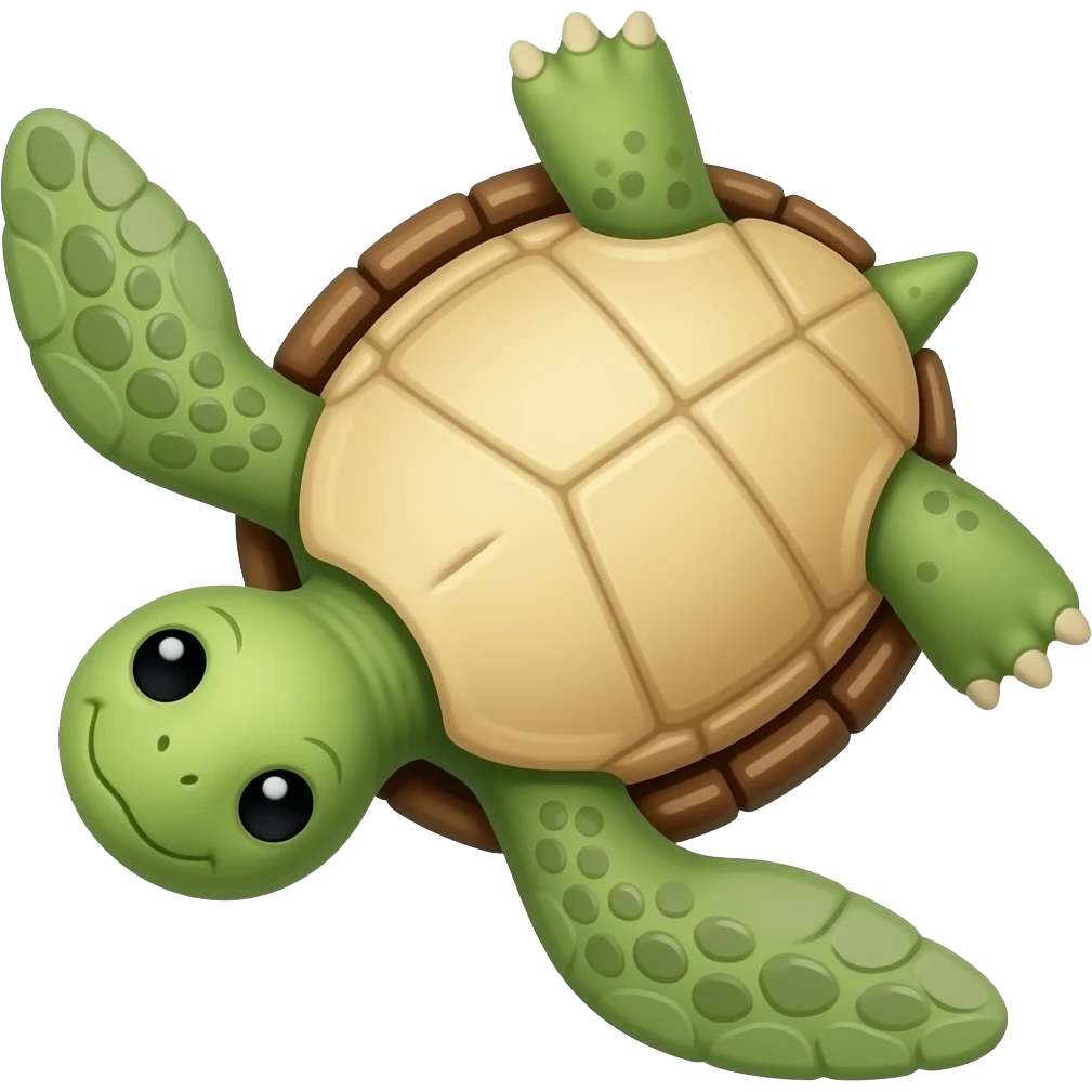 turtle laying on its back with a navelnav emoji