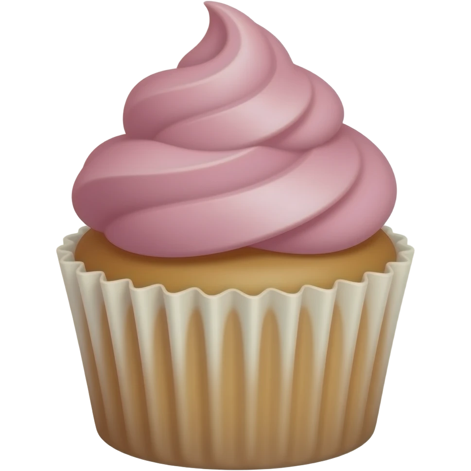 Cupcake with pink icing emoji