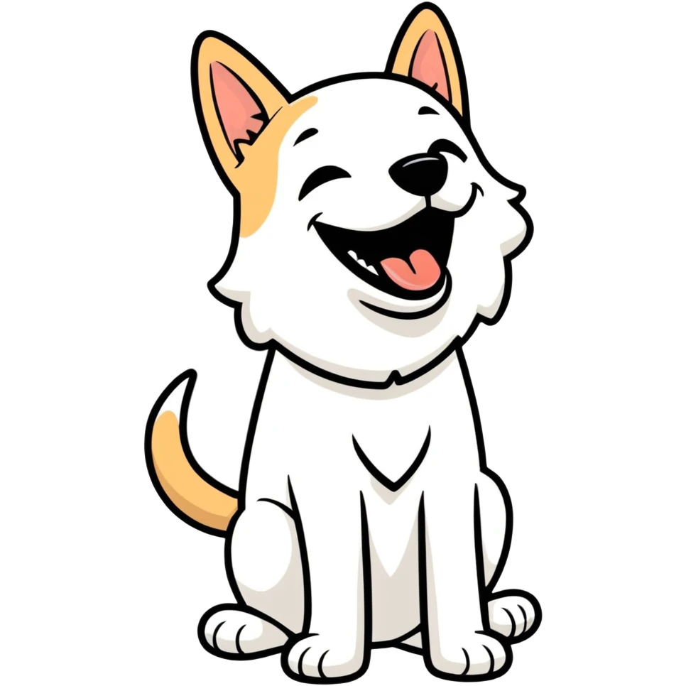 Dog laughing  emoji