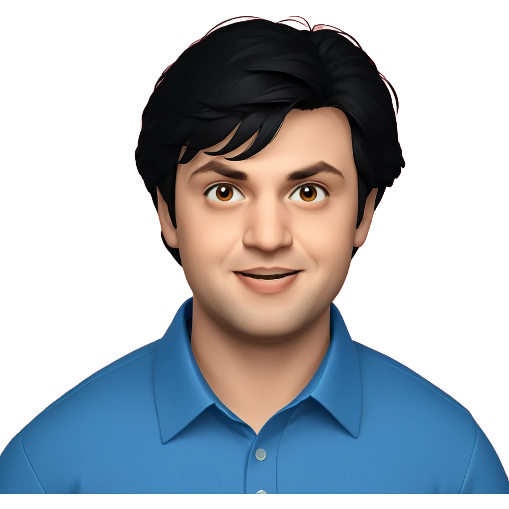 smiling boy in blue shirt emoji