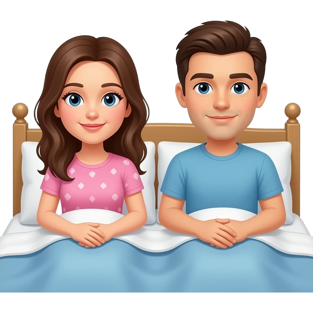 to people by a bed emoji