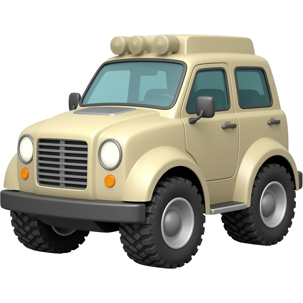 snow vehicle beige color emoji
