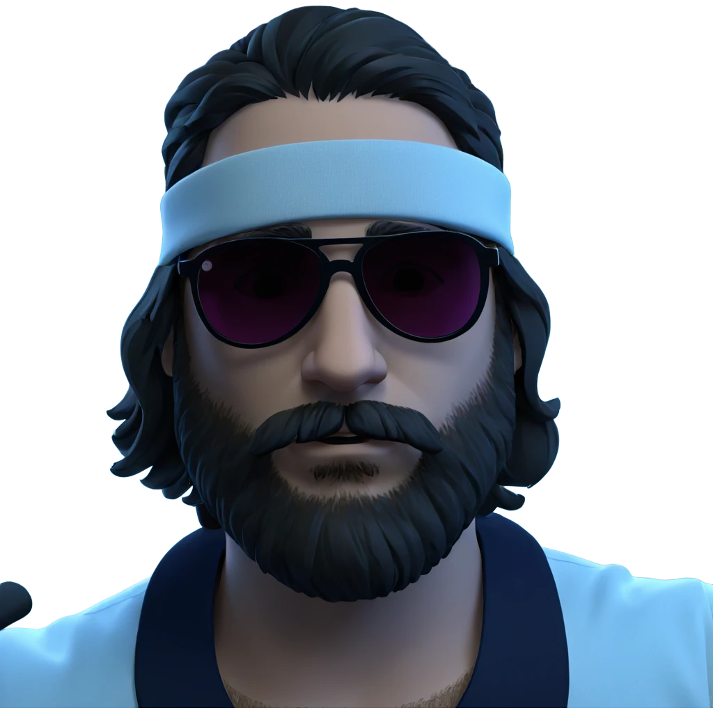 cool guy with beard sunglasses emoji