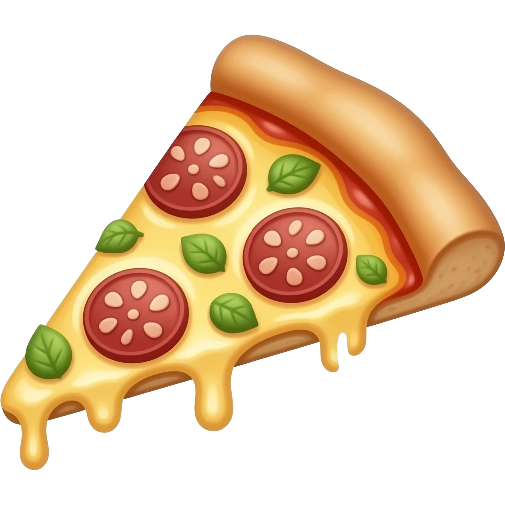 Neopolitan margherita pizza slice emoji