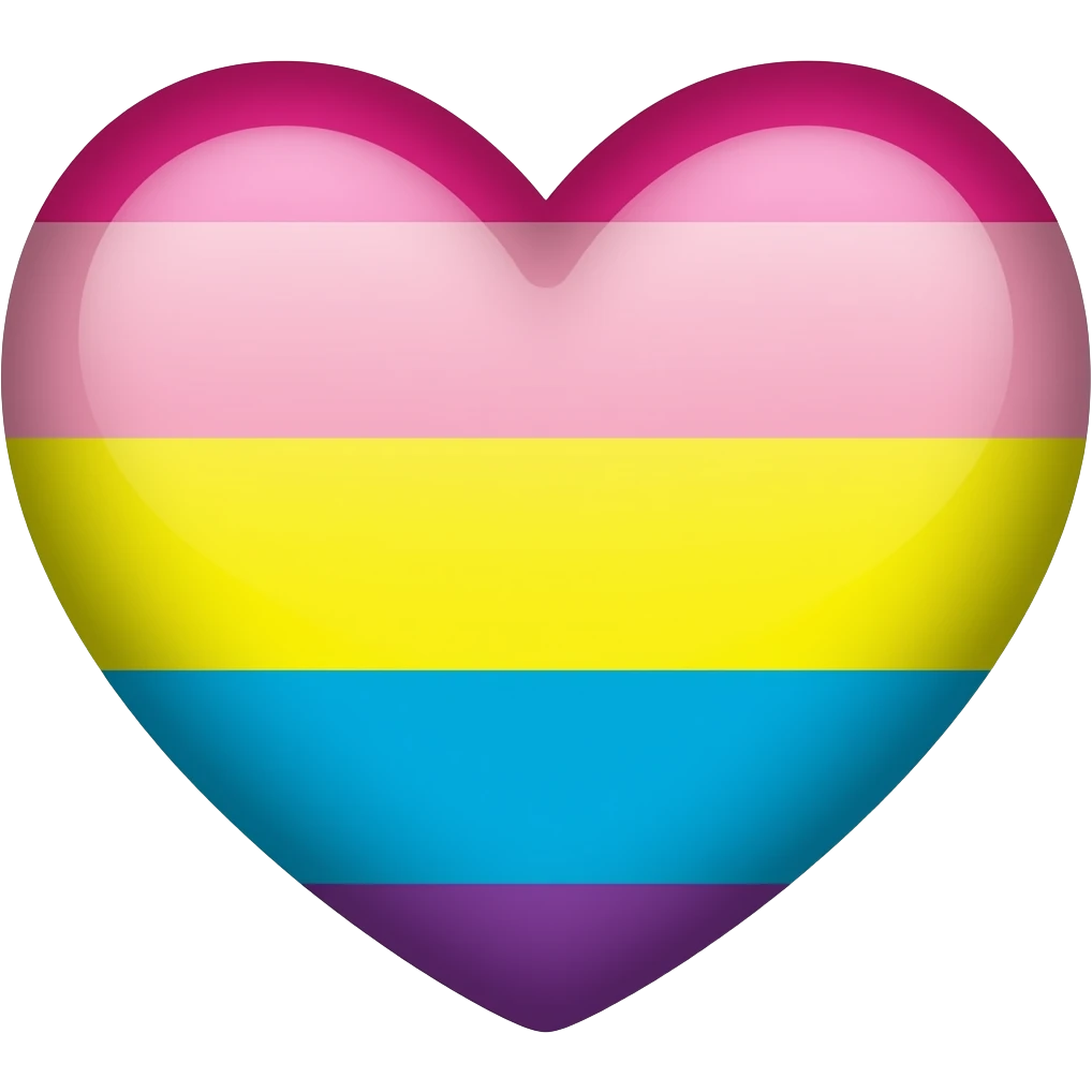 Pan flag heart emoji