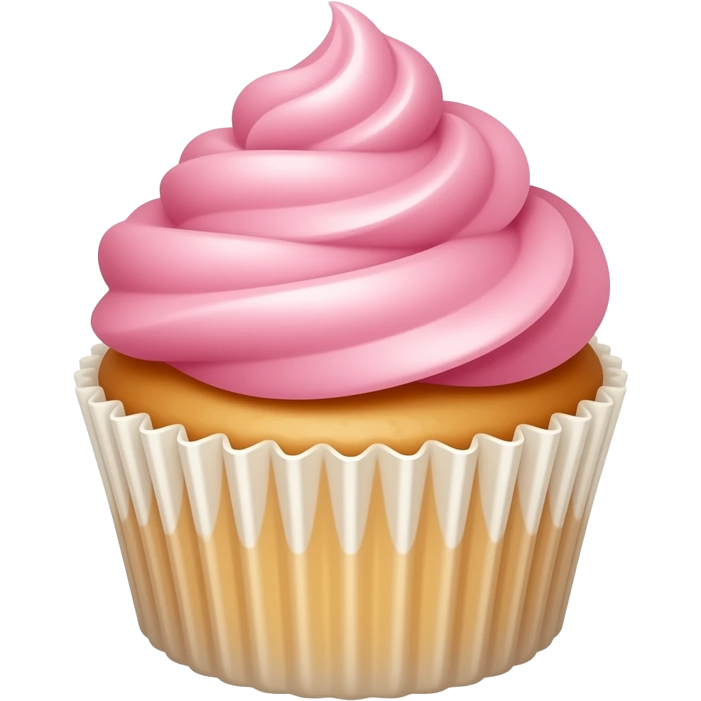 Cupcake with pink icing emoji