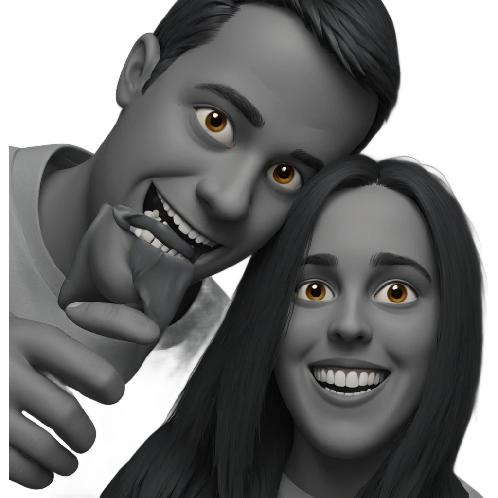 smiling boys with horror theme emoji