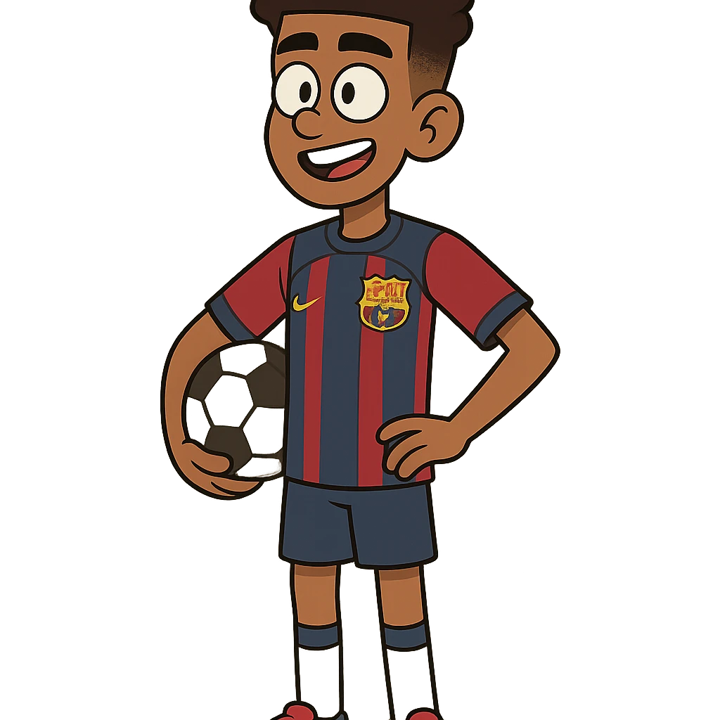 Lamine Yamal in football kit emoji