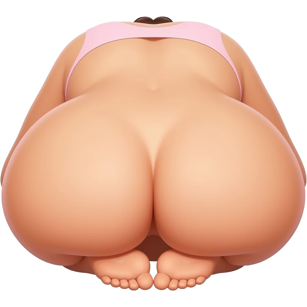 Mulher PELADA deitada aparecendo a bunda emoji