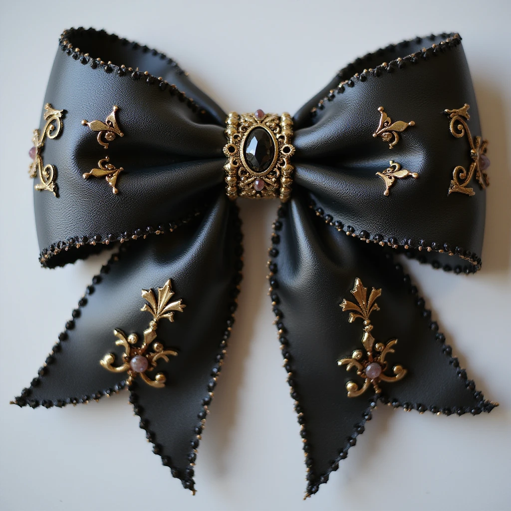 gothic bow with accessories, photorealistic style, variation 4 emoji