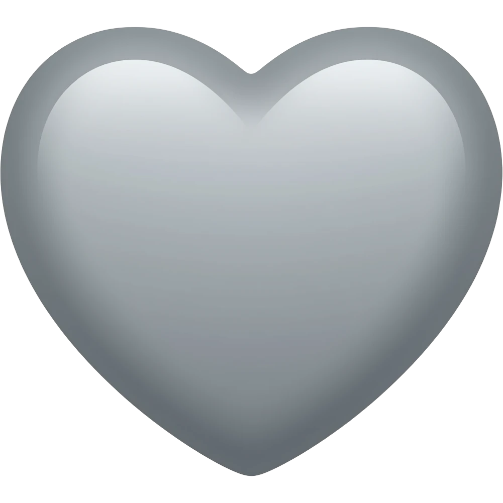 gray love emoji
