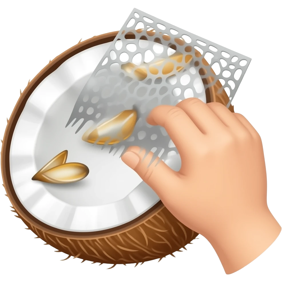 scraping barnacles off a coconut emoji