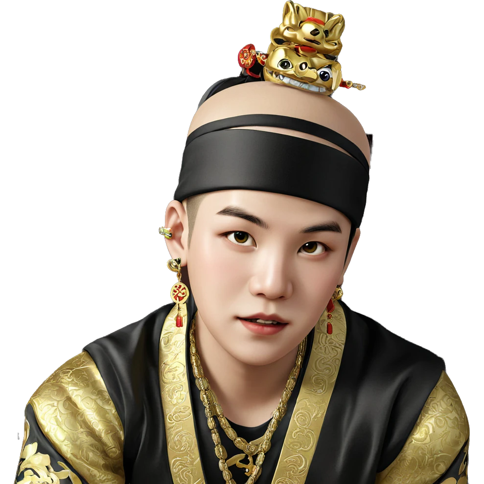 boy in chinese attire with jewelry emoji