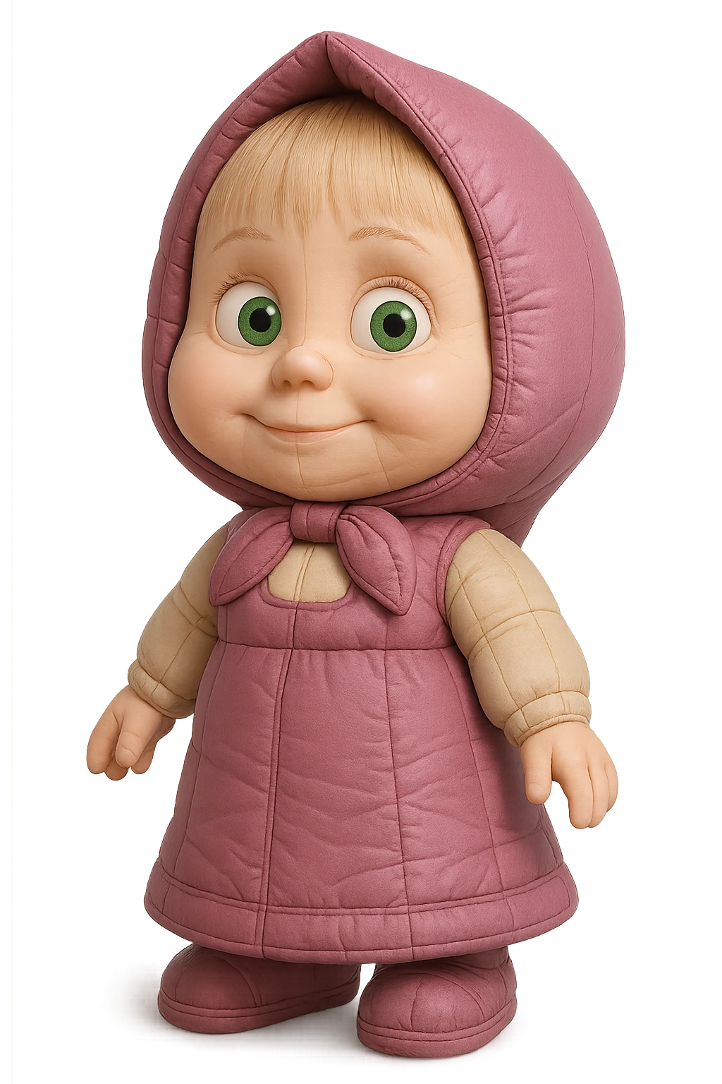Masha from Masha and the Bear, simply standing, no bear, no dynamic pose emoji