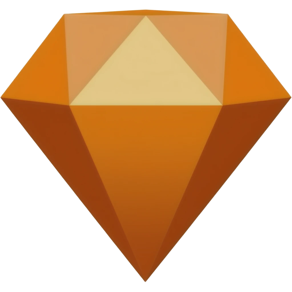 Diamante laranja emoji