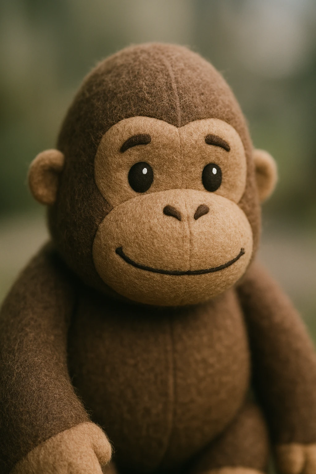 cute gorilla plush toy style emoji
