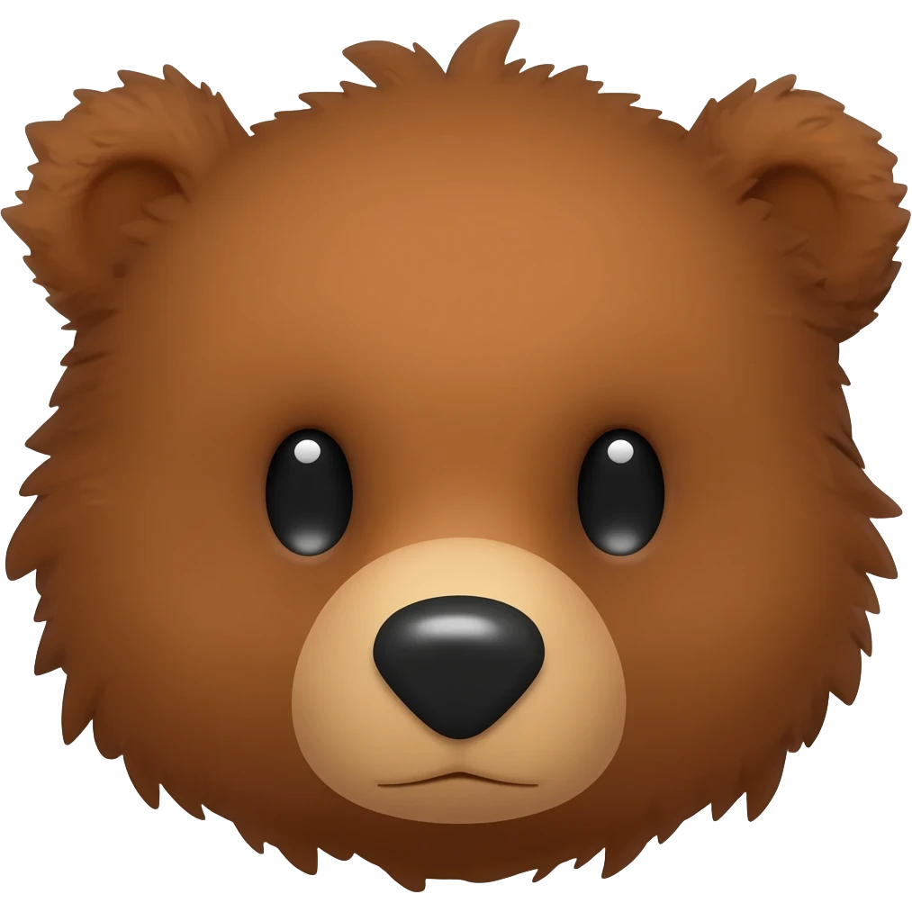 bear face exploded hair emoji
