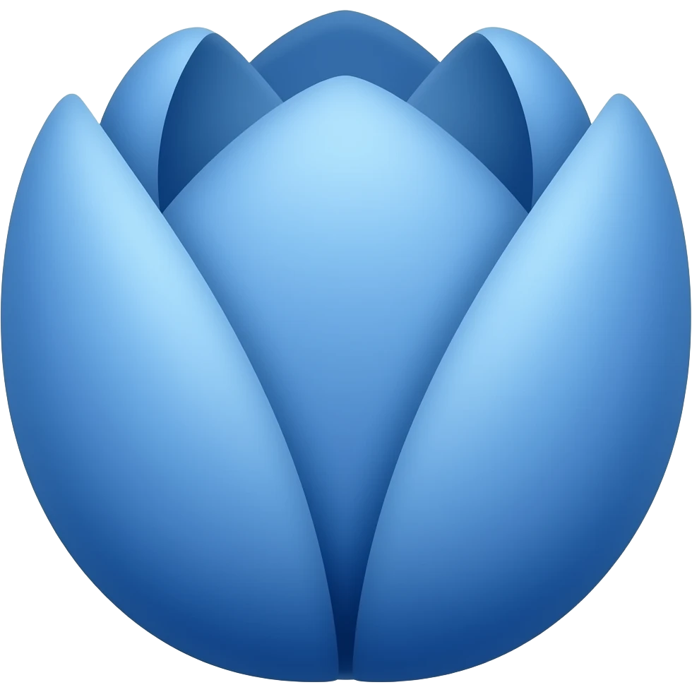 Tulipán color azul emoji