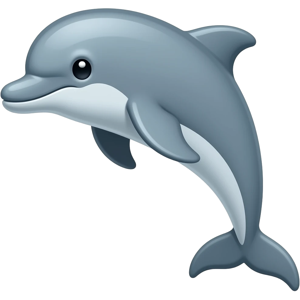 Cartoon dolphin emoji